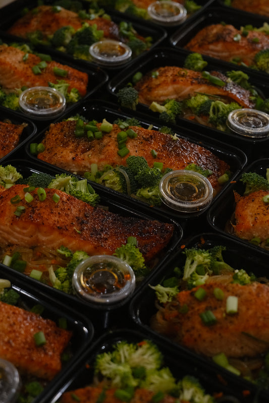 Teriyaki Salmon w/ Sweet Potato Noodle
